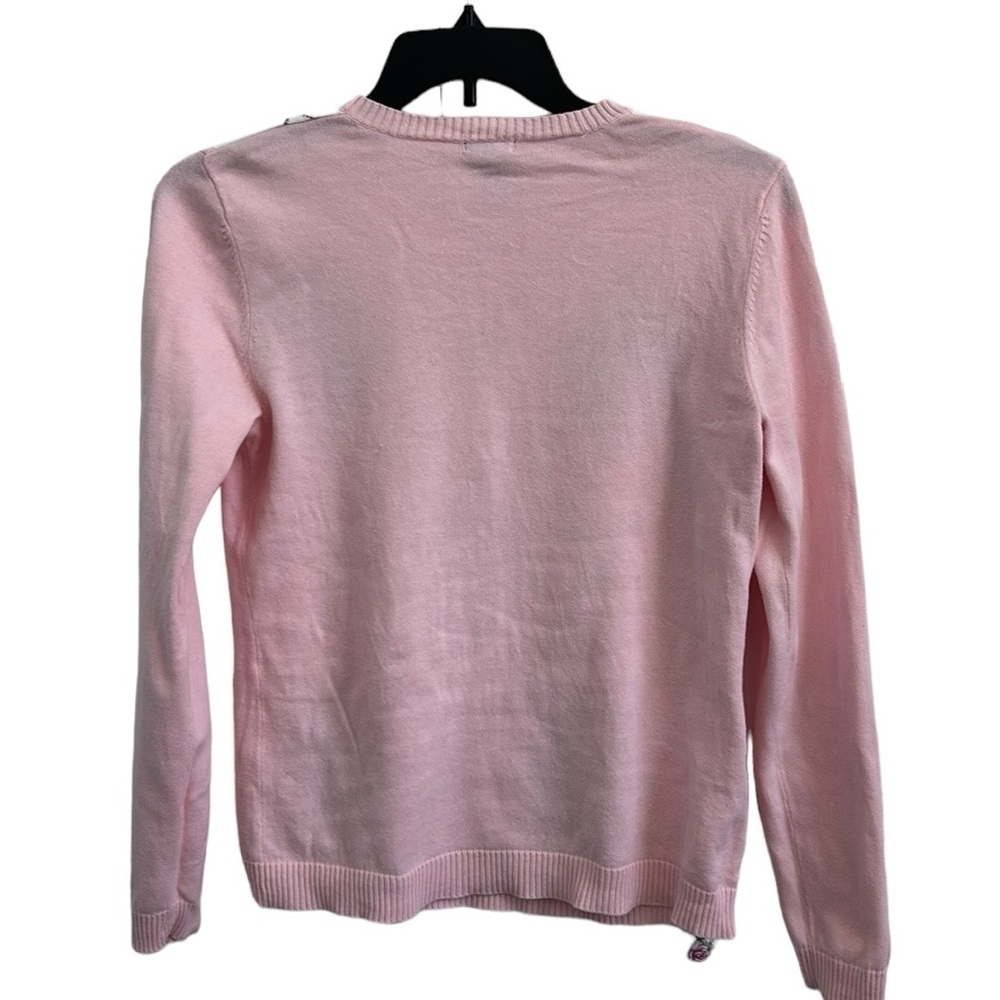 Izod Pink and Tan Argyle Crewneck Sweater Size Medium - Picture 6 of 11